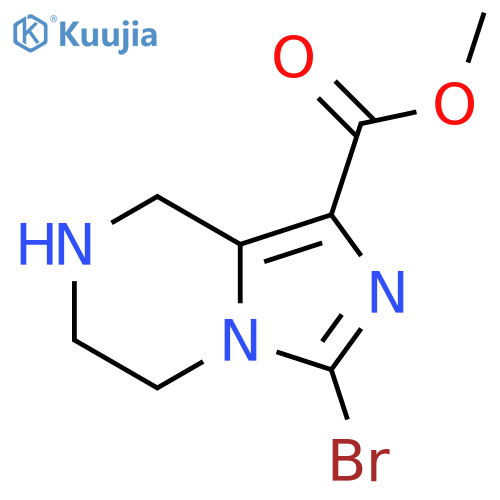 methyl 3-bromo-5H,6H,7H,8H-imidazo1,5-apyrazine-1-carboxylate structure