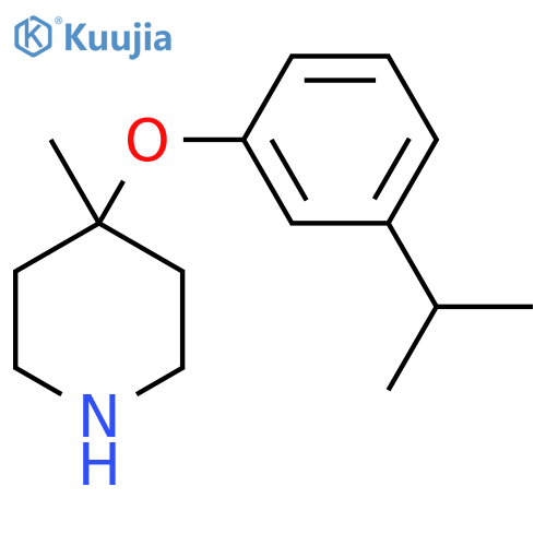4-methyl-4-3-(propan-2-yl)phenoxypiperidine structure