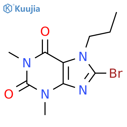 8-bromo-1,3-dimethyl-7-propyl-2,3,6,7-tetrahydro-1H-purine-2,6-dione structure