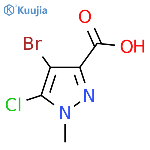 4-Bromo-5-chloro-1-methylpyrazole-3-carboxylic acid structure