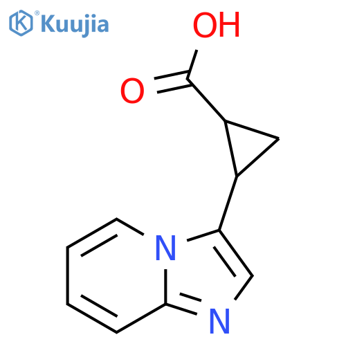 2-{imidazo1,2-apyridin-3-yl}cyclopropane-1-carboxylic acid structure