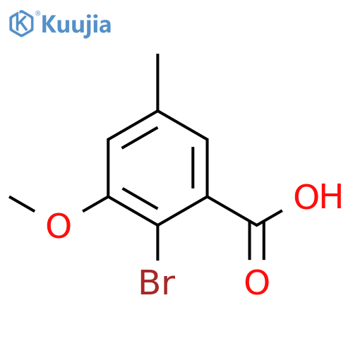 2-bromo-3-methoxy-5-methylbenzoic acid structure