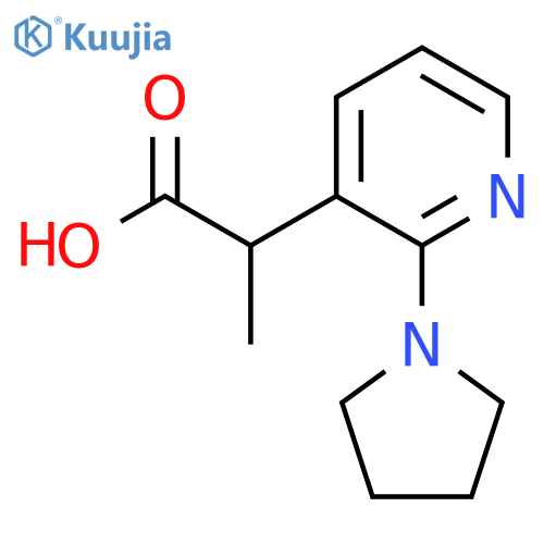2-2-(pyrrolidin-1-yl)pyridin-3-ylpropanoic acid structure