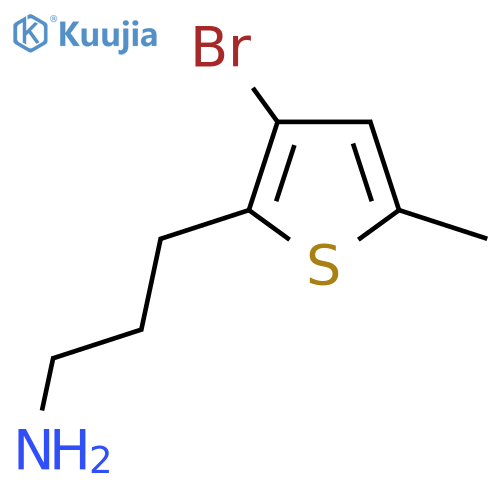 3-(3-bromo-5-methylthiophen-2-yl)propan-1-amine structure