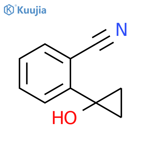 2-(1-hydroxycyclopropyl)benzonitrile structure