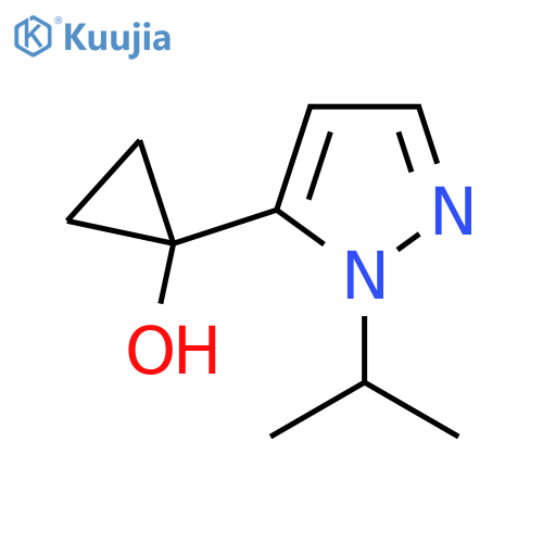 1-1-(propan-2-yl)-1H-pyrazol-5-ylcyclopropan-1-ol structure