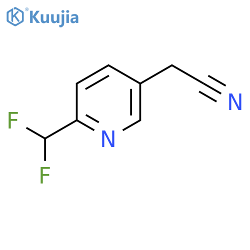 2-(Difluoromethyl)pyridine-5-acetonitrile structure