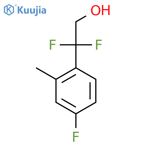 2,2-difluoro-2-(4-fluoro-2-methylphenyl)ethan-1-ol structure