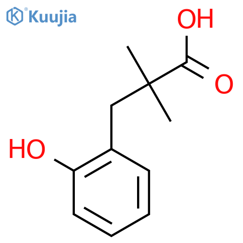 3-(2-hydroxyphenyl)-2,2-dimethylpropanoic acid structure