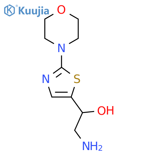 2-amino-1-2-(morpholin-4-yl)-1,3-thiazol-5-ylethan-1-ol structure