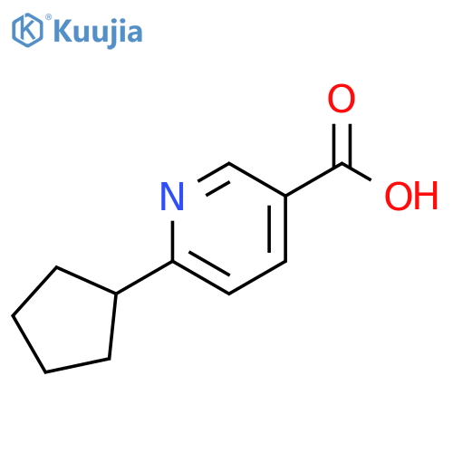 6-cyclopentylpyridine-3-carboxylic acid structure
