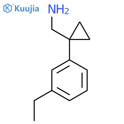 1-(3-ethylphenyl)cyclopropylmethanamine structure