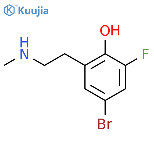 4-bromo-2-fluoro-6-2-(methylamino)ethylphenol structure