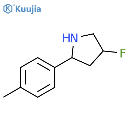 Pyrrolidine, 4-fluoro-2-(4-methylphenyl)- structure