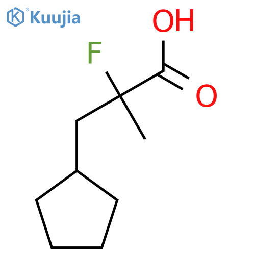3-cyclopentyl-2-fluoro-2-methylpropanoic acid structure