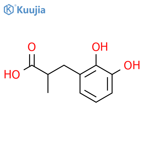 3-(2,3-dihydroxyphenyl)-2-methylpropanoic acid structure