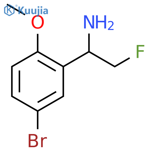 1-(5-bromo-2-methoxyphenyl)-2-fluoroethan-1-amine structure