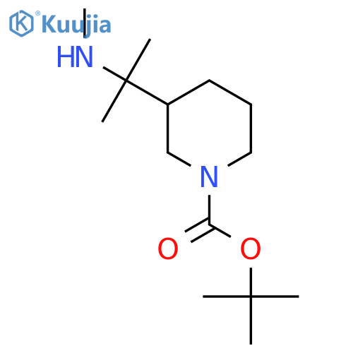 tert-butyl 3-2-(methylamino)propan-2-ylpiperidine-1-carboxylate structure
