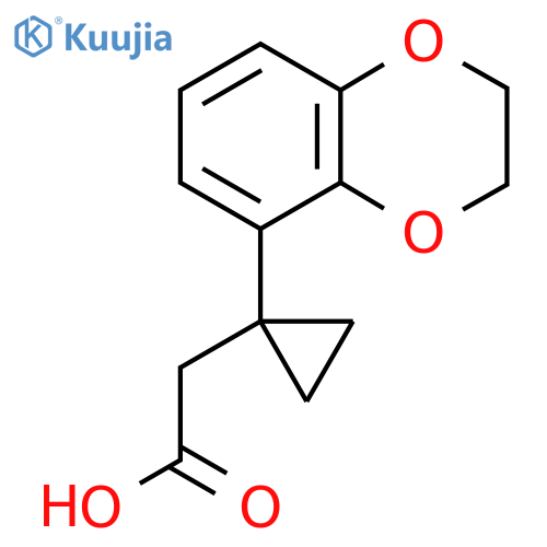 2-1-(2,3-dihydro-1,4-benzodioxin-5-yl)cyclopropylacetic acid structure