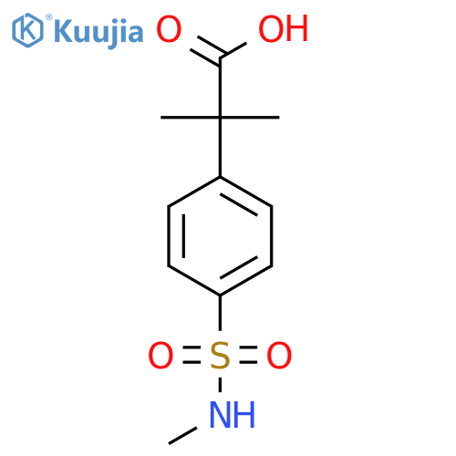 2-methyl-2-4-(methylsulfamoyl)phenylpropanoic acid structure