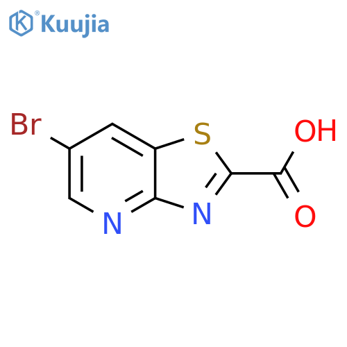 6-bromo-[1,3]thiazolo[4,5-b]pyridine-2-carboxylic acid structure