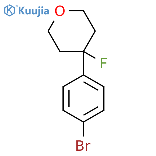 4-(4-Bromophenyl)-4-fluorotetrahydro-2h-pyran structure