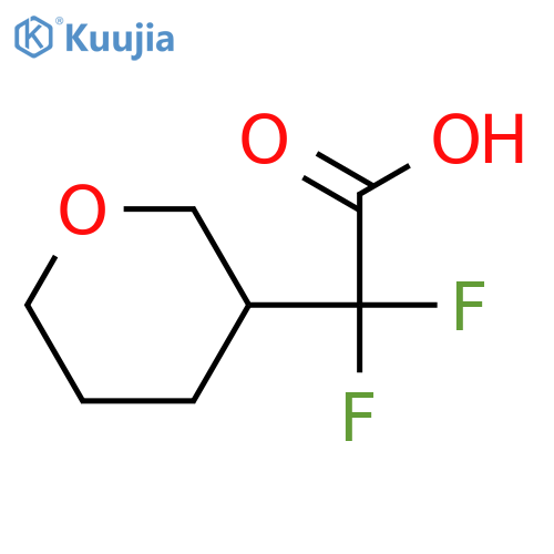 2,2-difluoro-2-(oxan-3-yl)acetic acid structure