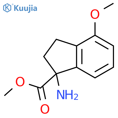 1H-Indene-1-carboxylic acid, 1-amino-2,3-dihydro-4-methoxy-, methyl ester structure