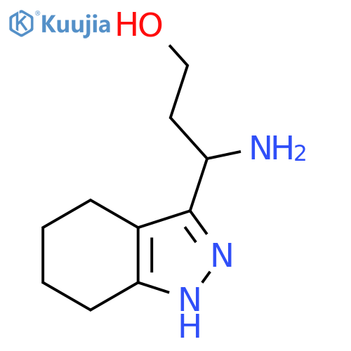 3-amino-3-(4,5,6,7-tetrahydro-1H-indazol-3-yl)propan-1-ol structure