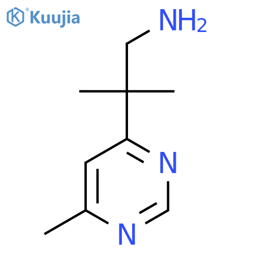 2-Methyl-2-(6-methylpyrimidin-4-yl)propan-1-amine structure