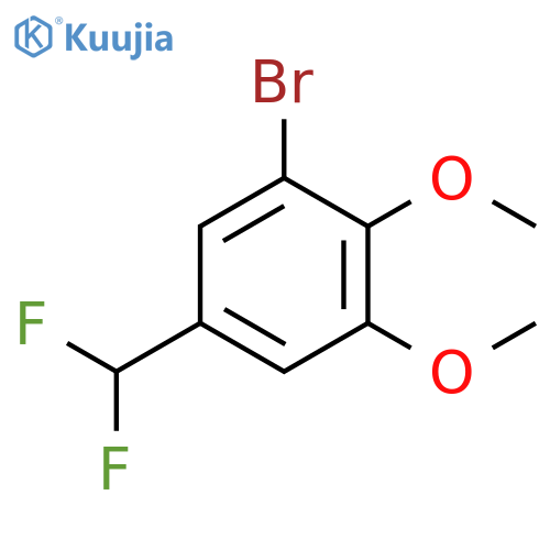 Benzene, 1-bromo-5-(difluoromethyl)-2,3-dimethoxy- structure
