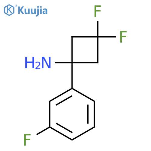 3,3-difluoro-1-(3-fluorophenyl)cyclobutan-1-amine structure
