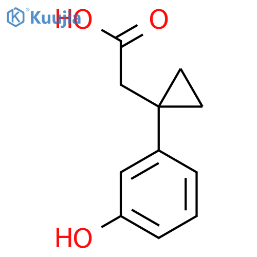 2-1-(3-hydroxyphenyl)cyclopropylacetic acid structure