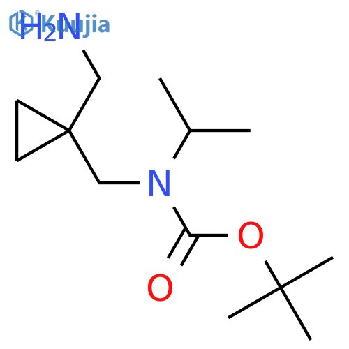 tert-butyl N-{1-(aminomethyl)cyclopropylmethyl}-N-(propan-2-yl)carbamate structure