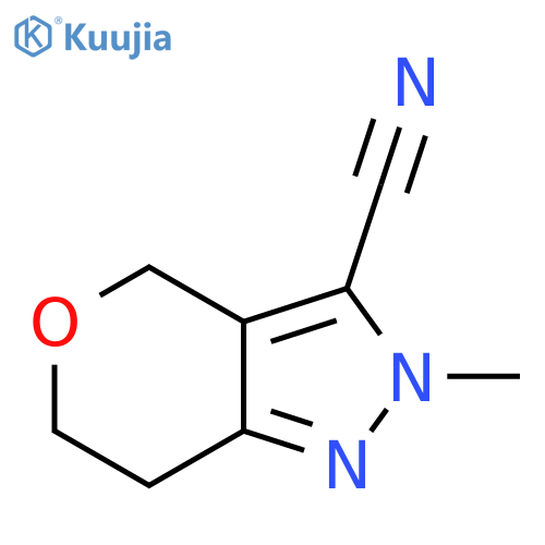 2-Methyl-2,4,6,7-tetrahydropyrano[4,3-c]pyrazole-3-carbonitrile structure