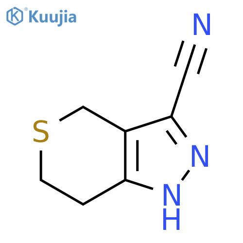 2,4,6,7-Tetrahydrothiopyrano[4,3-c]pyrazole-3-carbonitrile structure