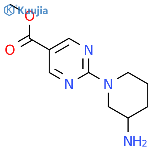 Methyl 2-(3-aminopiperidin-1-yl)pyrimidine-5-carboxylate structure