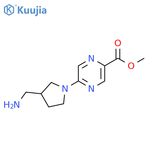 methyl 5-3-(aminomethyl)pyrrolidin-1-ylpyrazine-2-carboxylate structure