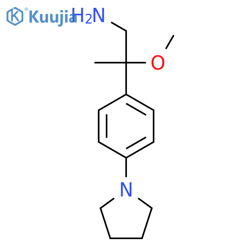 2-methoxy-2-4-(pyrrolidin-1-yl)phenylpropan-1-amine structure