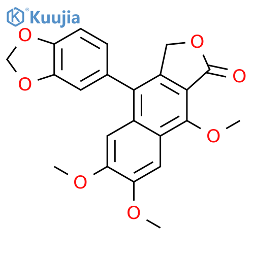 4-(1,3-benzodioxol-5-yl)-6,7,9-trimethoxynaphtho[2,3-c]furan-1(3H)-one structure
