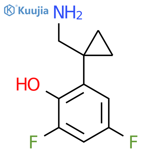 2-1-(aminomethyl)cyclopropyl-4,6-difluorophenol structure