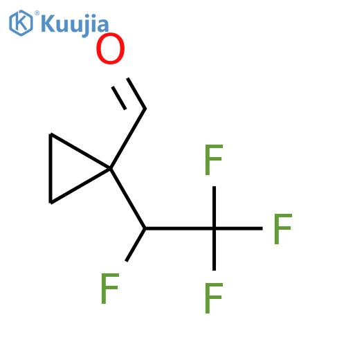 1-(1,2,2,2-tetrafluoroethyl)cyclopropane-1-carbaldehyde structure