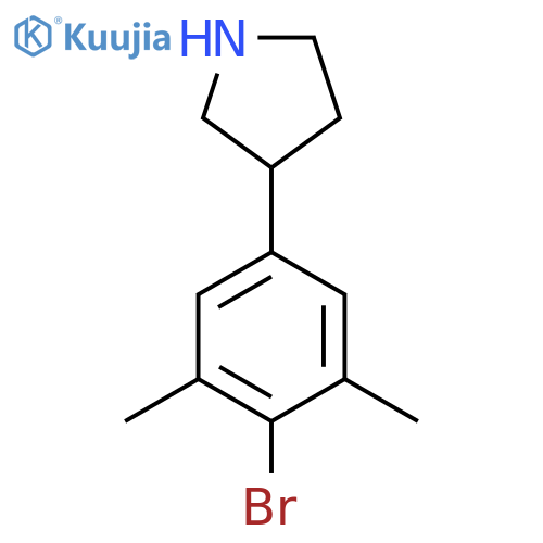 3-(4-bromo-3,5-dimethylphenyl)pyrrolidine structure