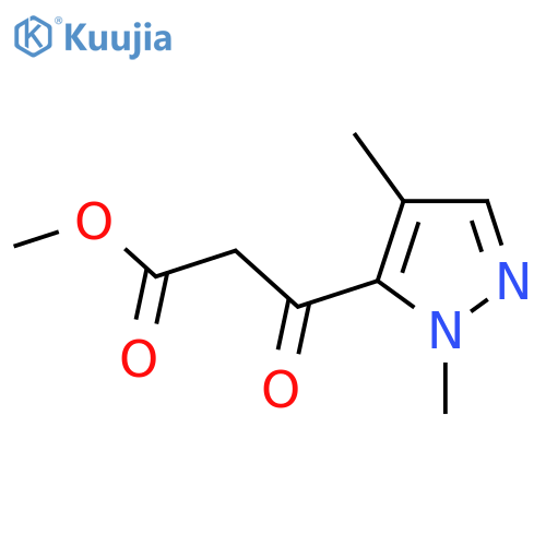 methyl 3-(1,4-dimethyl-1H-pyrazol-5-yl)-3-oxopropanoate structure
