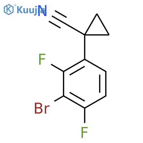1-(3-bromo-2,4-difluorophenyl)cyclopropane-1-carbonitrile structure