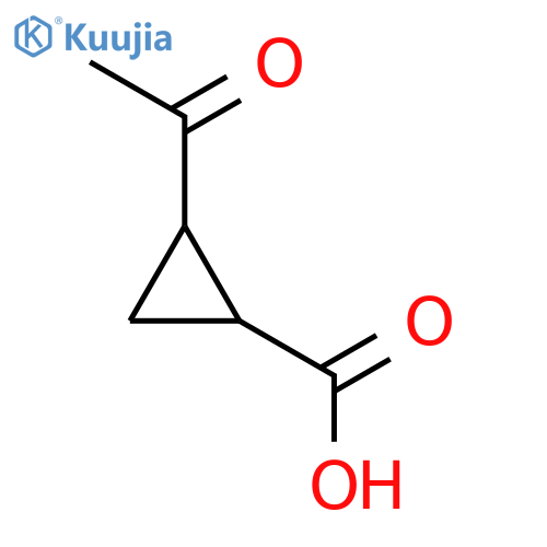 Cyclopropanecarboxylicacid, 2-acetyl-, (1R-cis)- (9CI) structure
