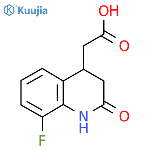 2-(8-Fluoro-2-oxo-1,2,3,4-tetrahydroquinolin-4-yl)acetic acid structure