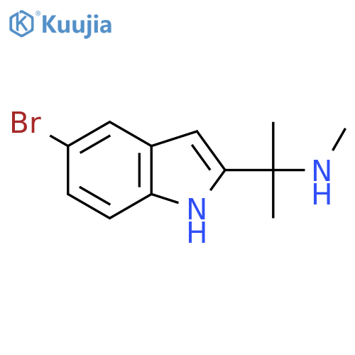 2-(5-bromo-1H-indol-2-yl)propan-2-yl(methyl)amine structure