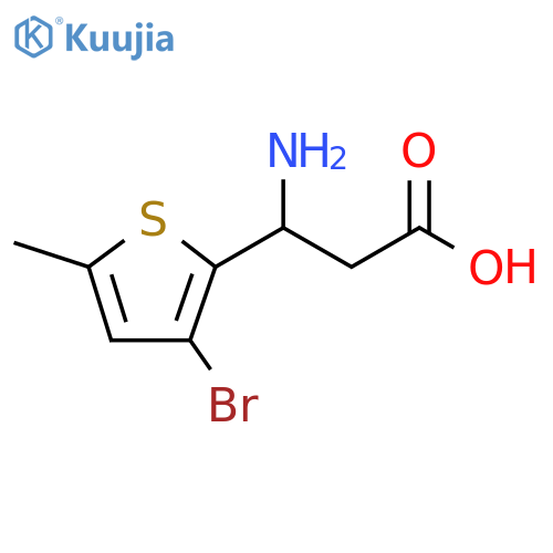 3-Amino-3-(3-bromo-5-methylthiophen-2-yl)propanoic acid structure