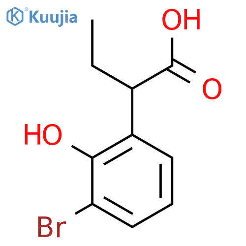 2-(3-bromo-2-hydroxyphenyl)butanoic acid structure